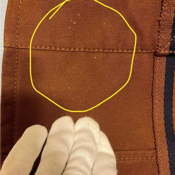 Authentic Hermes Large Vintage Rust and Navy Canvas Tote Bag - Picture 16 of 16